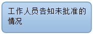 流程圖: 可選過程: 工作人員告知未批準(zhǔn)的情況